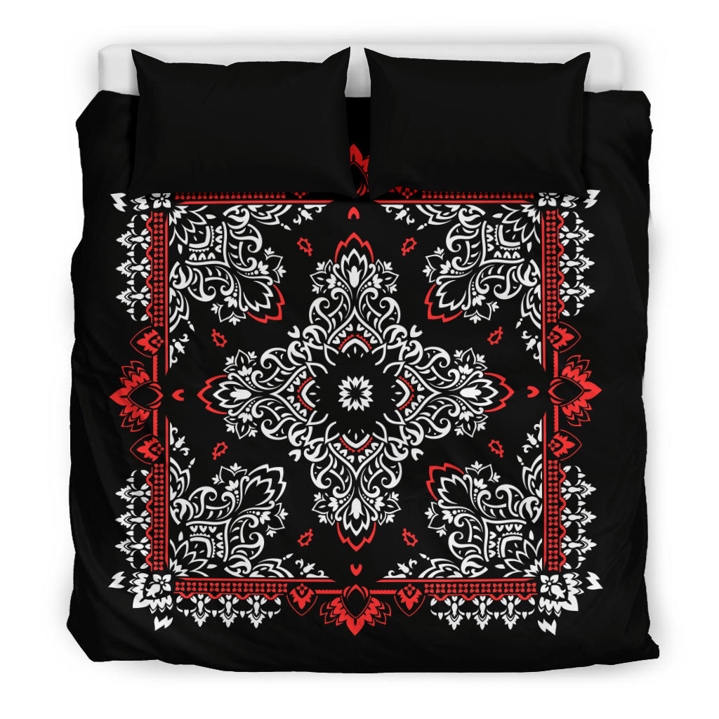 D2 Duvet Set - Black Bandana w Shams