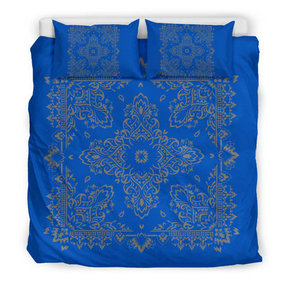 D2 Duvet Set - Blue Gray Bandana w shams