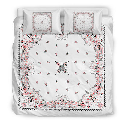 D3 Duvet Set - Traditional White Bandana w Shams