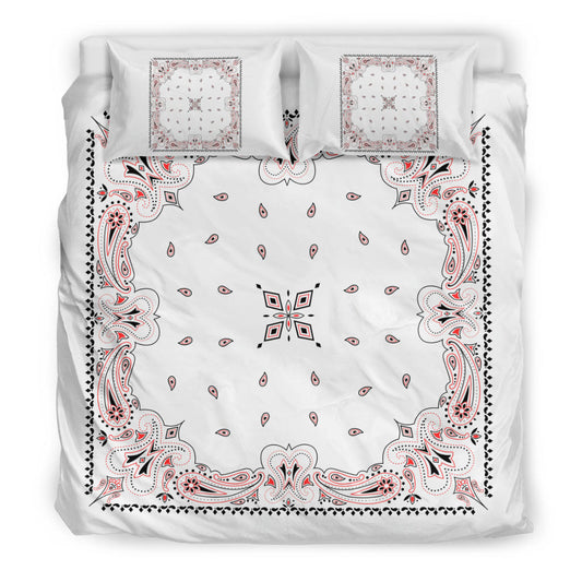 D3 Duvet Set - Traditional White Bandana w Shams