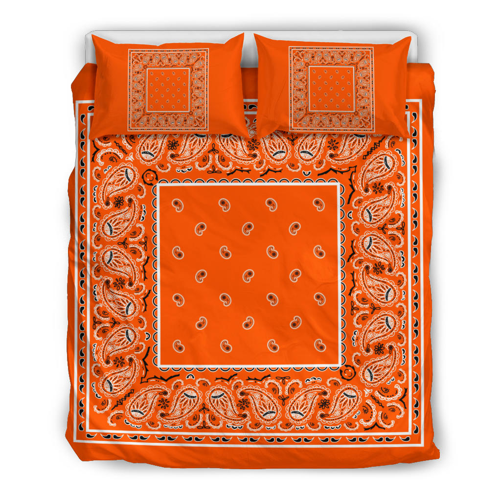 Duvet Cover Set - Perfect Orange Bandana