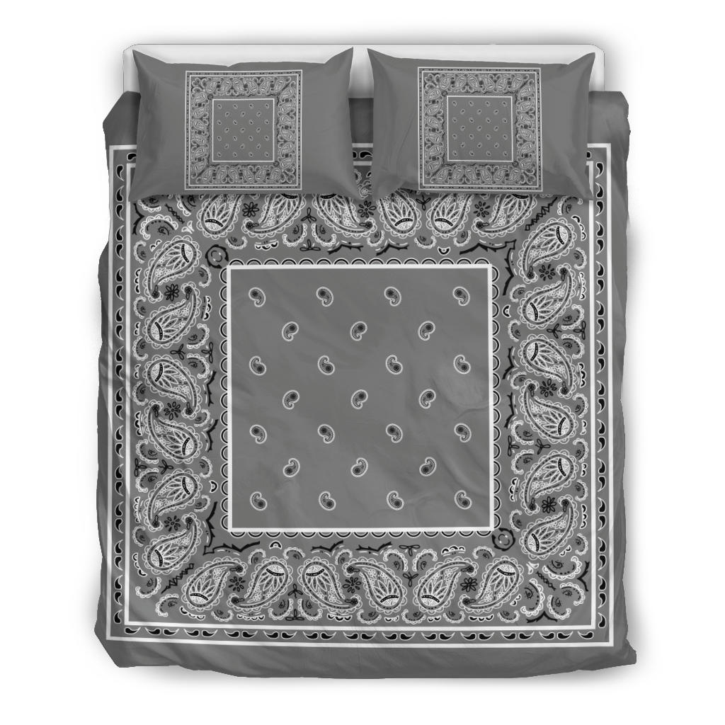 Duver Cover Set - Gray and Black Bandana