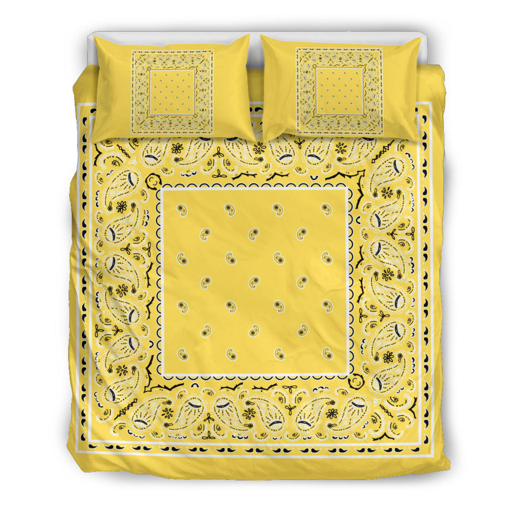 Duvet Cover Set - Traditional Yellow Bandana