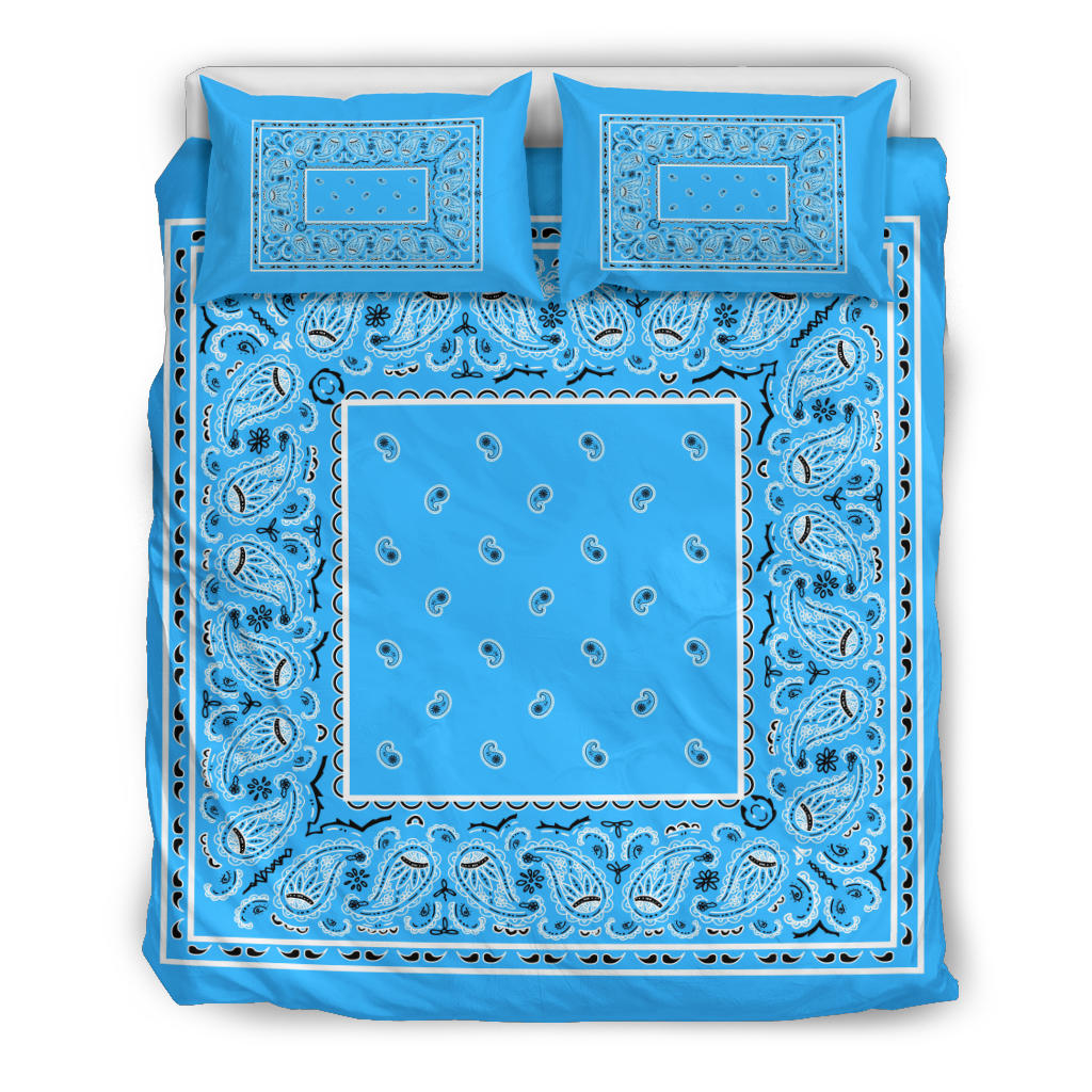 Duvet Set - Lt Blue Traditional Bandana W Shams