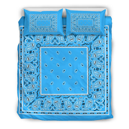 Duvet Set - Lt Blue Traditional Bandana W Shams