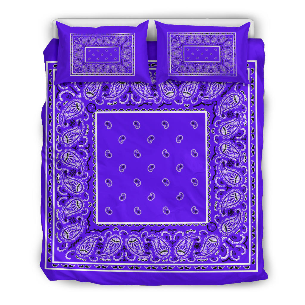 Duvet Set - Violet Traditional Bandana w Shams