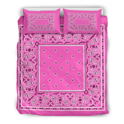 Duvet Set - Pink Traditional Bandana w Shams