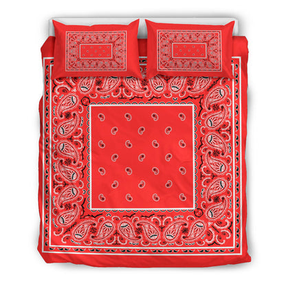 Duvet Set - Red Traditional Bandana w Shams