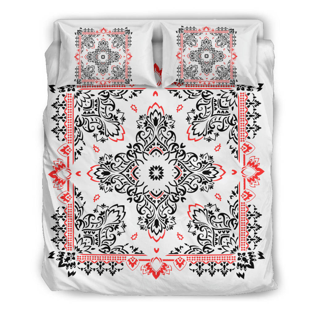 D2 Duvet Set - BR on White w Shams