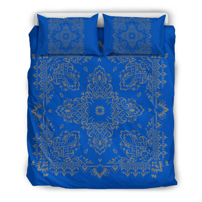 D2 Duvet Set - Blue Gray Bandana w shams