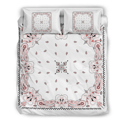D3 Duvet Set - Traditional White Bandana w Shams