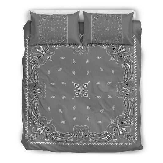 D3 Duvet Set - Traditional Gray Bandana w Shams