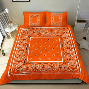 Duvet Cover Set - Perfect Orange Bandana