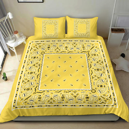 Duvet Cover Set - Traditional Yellow Bandana