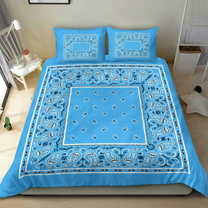 Duvet Set - Lt Blue Traditional Bandana W Shams