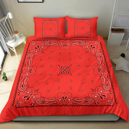 D3 Duvet Set - Traditional Red Bandana w Shams