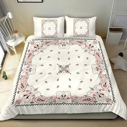 D3 Duvet Set - Traditional White Bandana w Shams