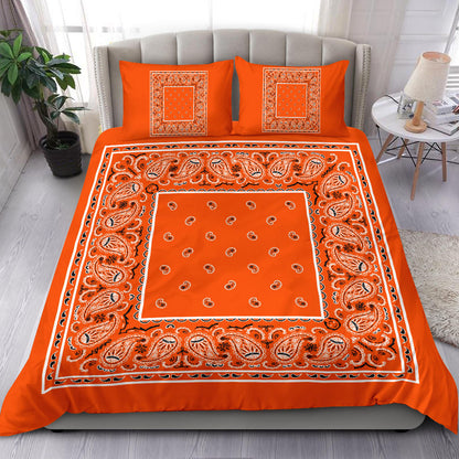 Duvet Cover Set - Perfect Orange Bandana