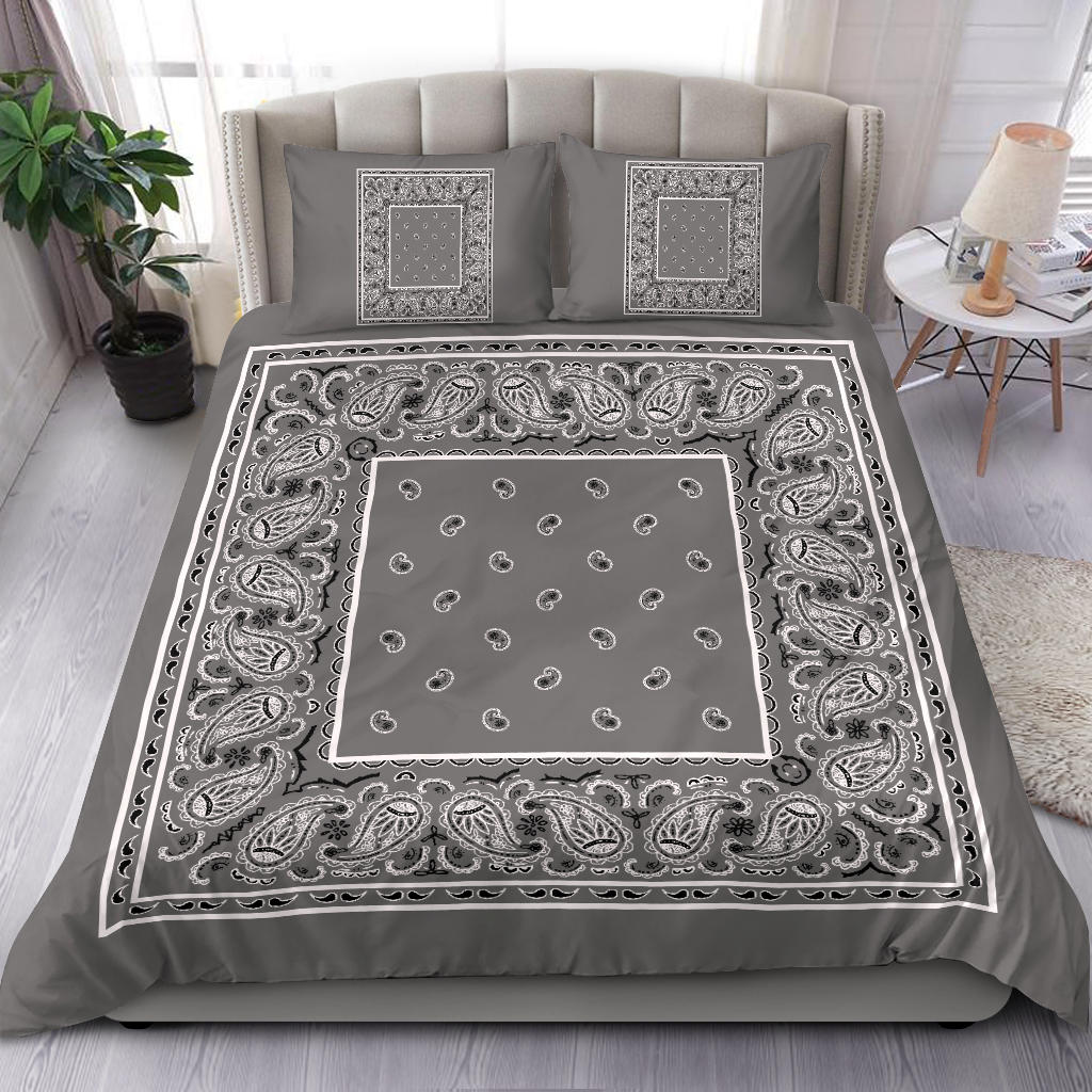 Duver Cover Set - Gray and Black Bandana