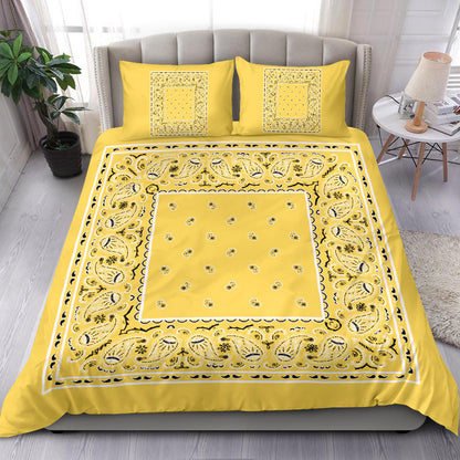 Duvet Cover Set - Traditional Yellow Bandana