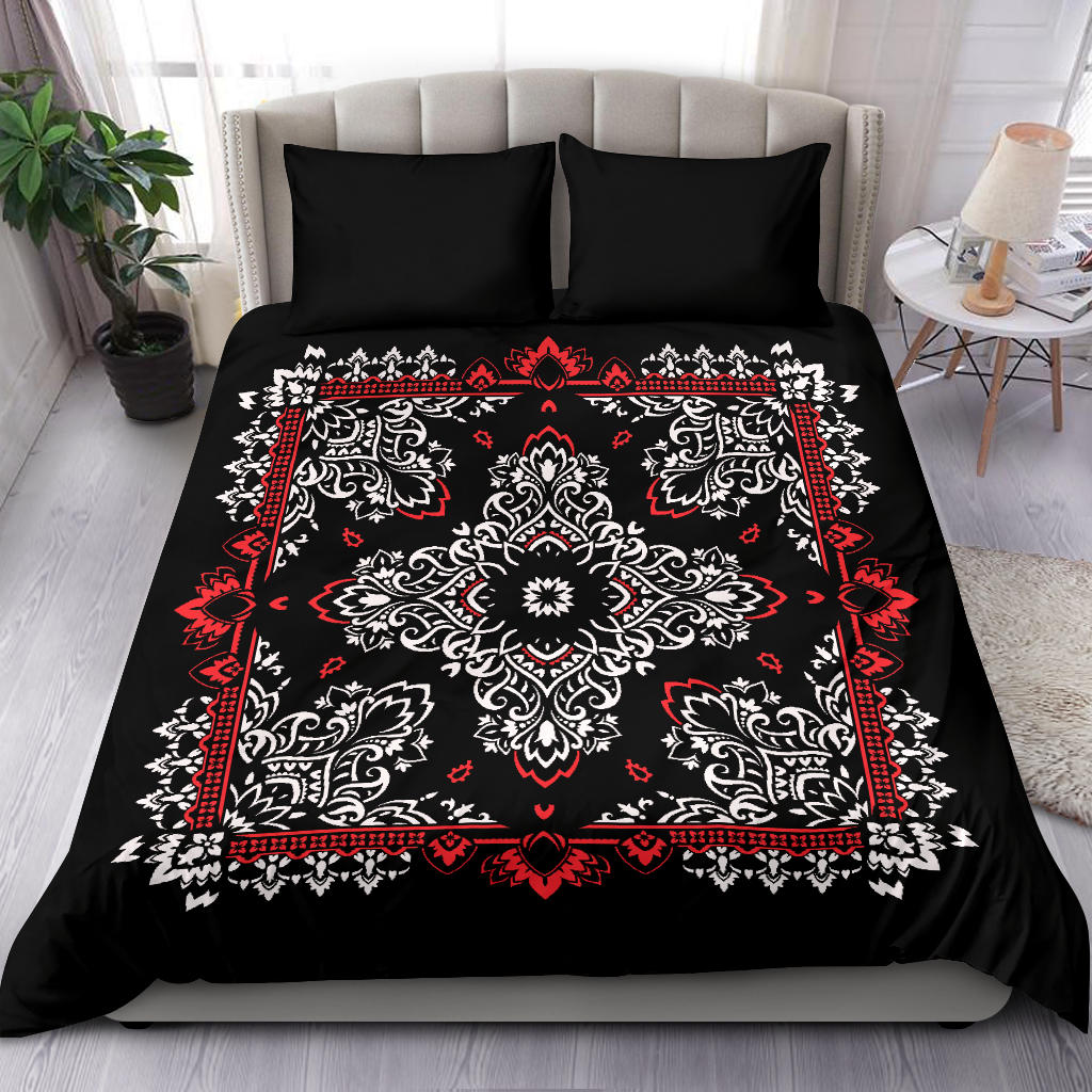 D2 Duvet Set - Black Bandana w Shams