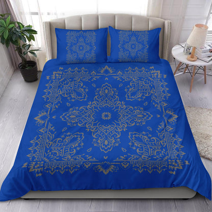 D2 Duvet Set - Blue Gray Bandana w shams