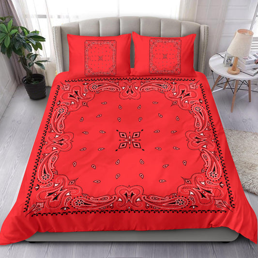 D3 Duvet Set - Traditional Red Bandana w Shams