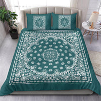 D4 Duvet Cover Set - Pine and White with Shams