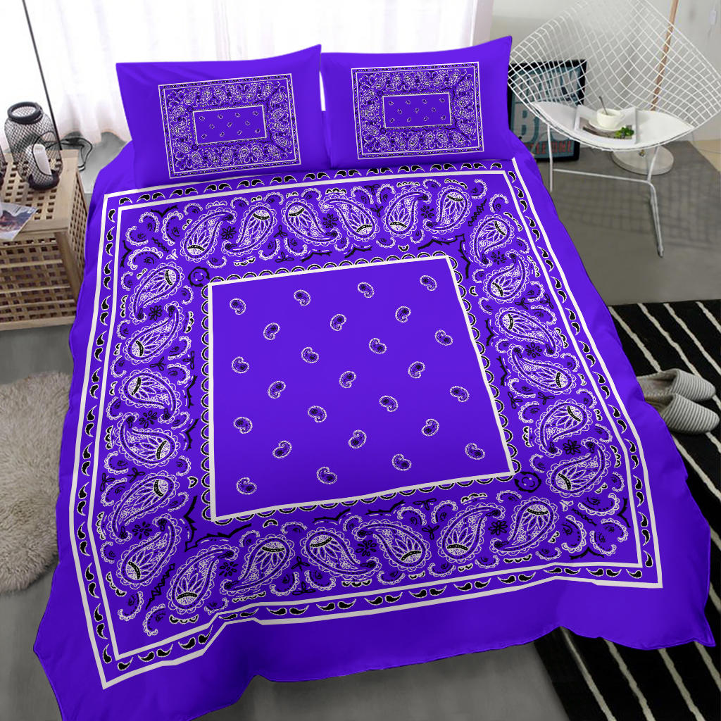 Duvet Set - Violet Traditional Bandana w Shams