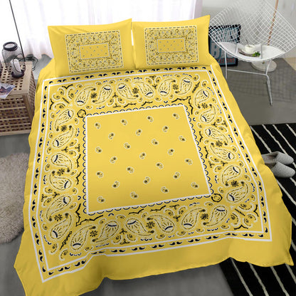 Duvet Set - Yellow Traditional Bandana w Shams
