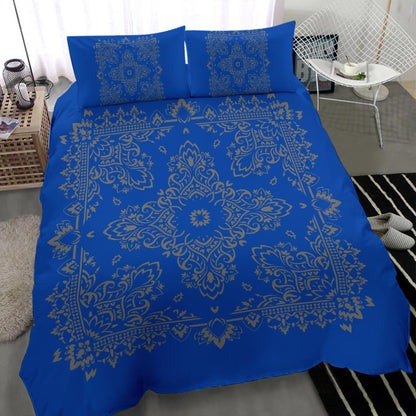 D2 Duvet Set - Blue Gray Bandana w shams