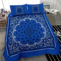 D4 Duvet Set - Blue Traditional Bandana w Shams