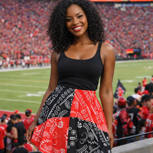 Red and Black Team Skirt