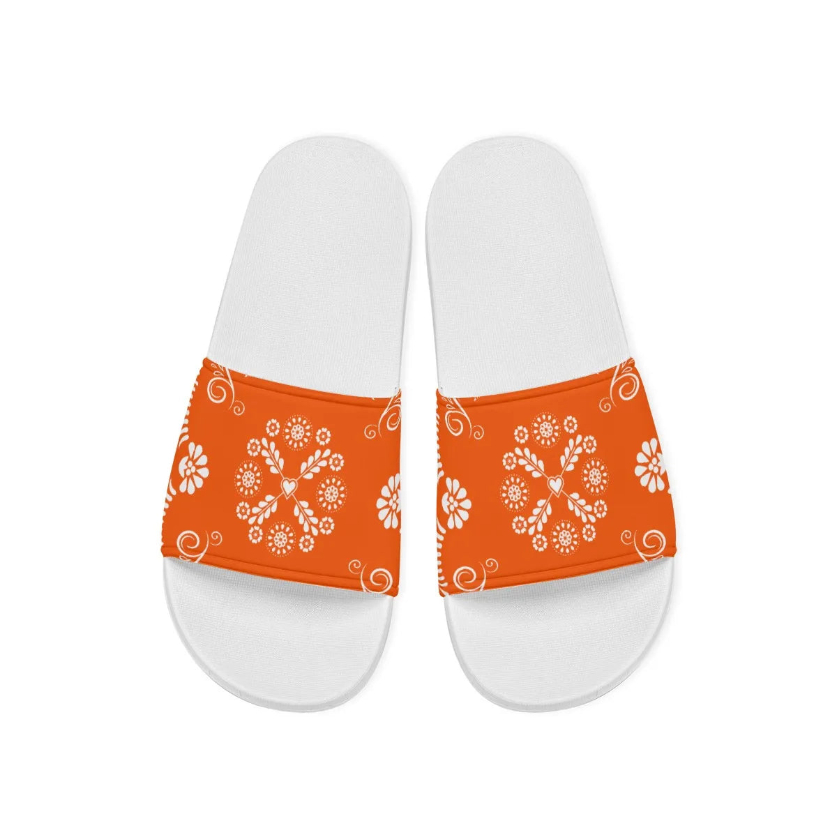 Bright Orange Bandana Slides