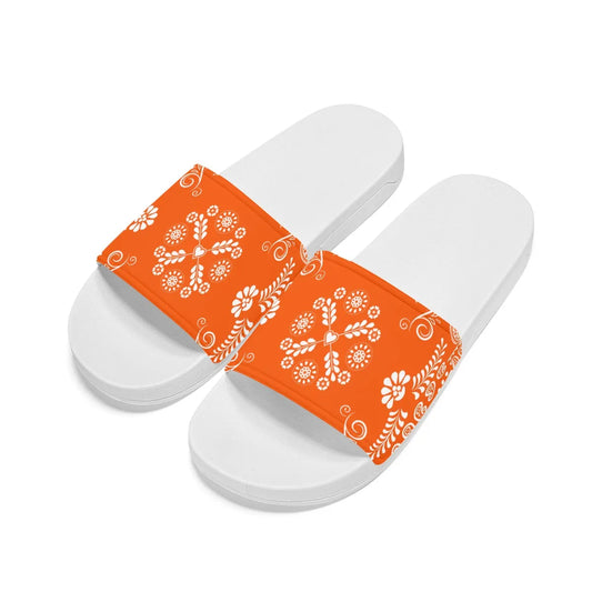 Bright Orange Bandana Slides