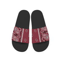 Men's Classic Maroon Bandana Slides