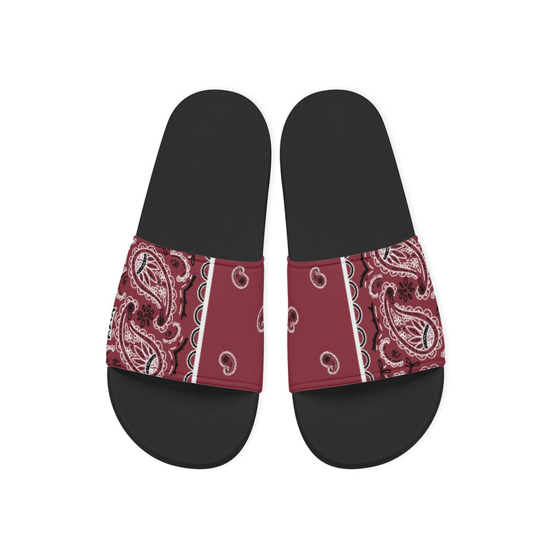 Men's Classic Maroon Bandana Slides