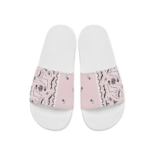 Men's Light Pink Bandana Slides