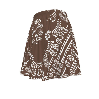 Coffee Brown Front Left Side view of the skirt.
