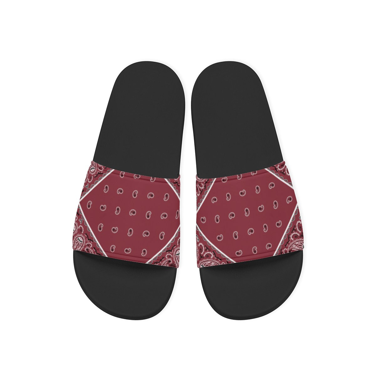 Maroon Diamond OG Bandana Slides