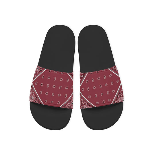 Maroon Diamond OG Bandana Slides
