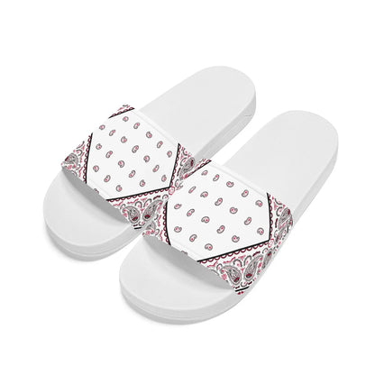 White Diamond OG Bandana Slides