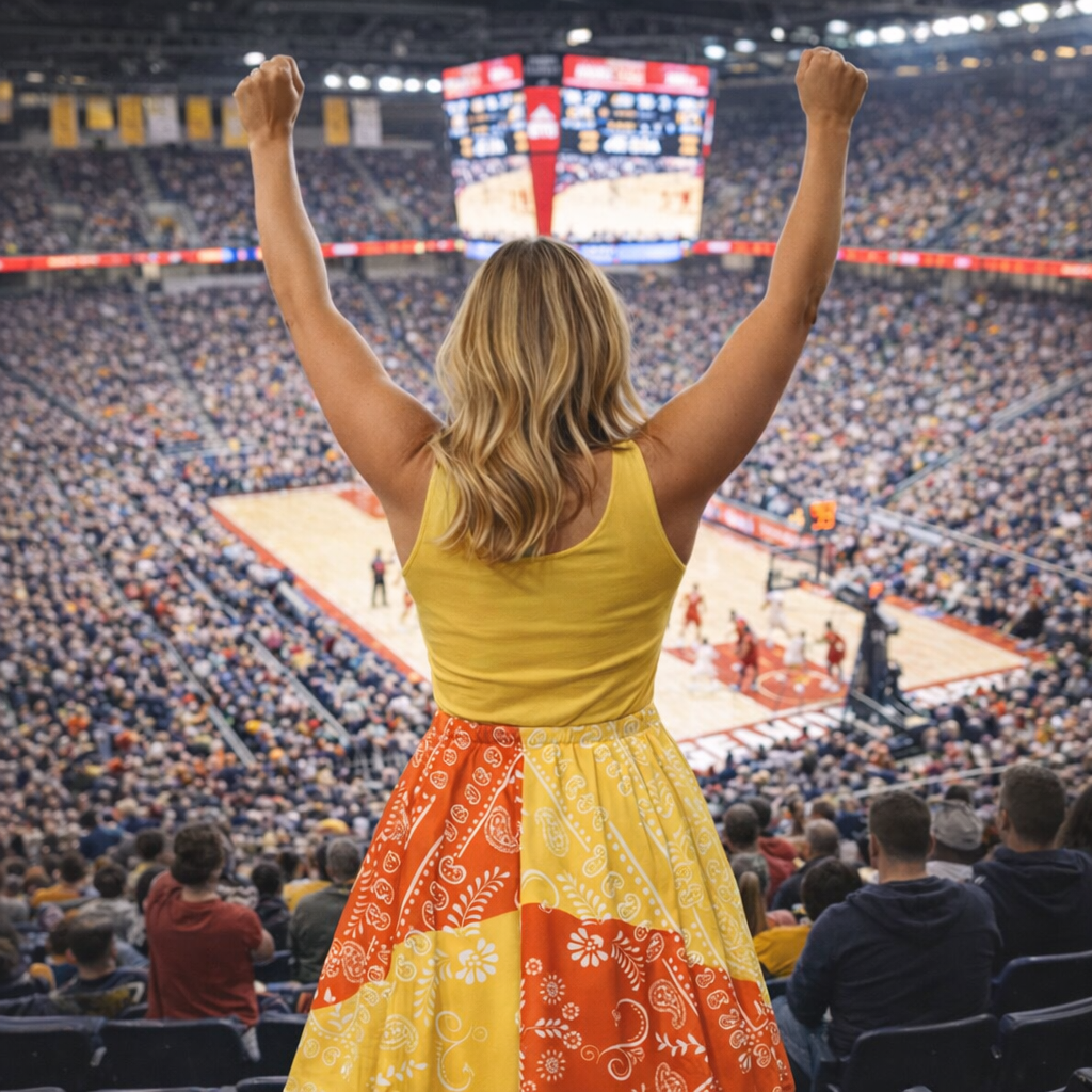 Orange and Yellow Team Skirt