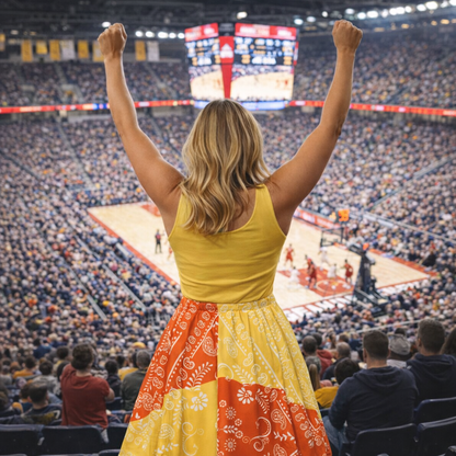 Orange and Yellow Team Skirt