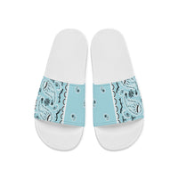 Men's Light Blue Bandana Slides