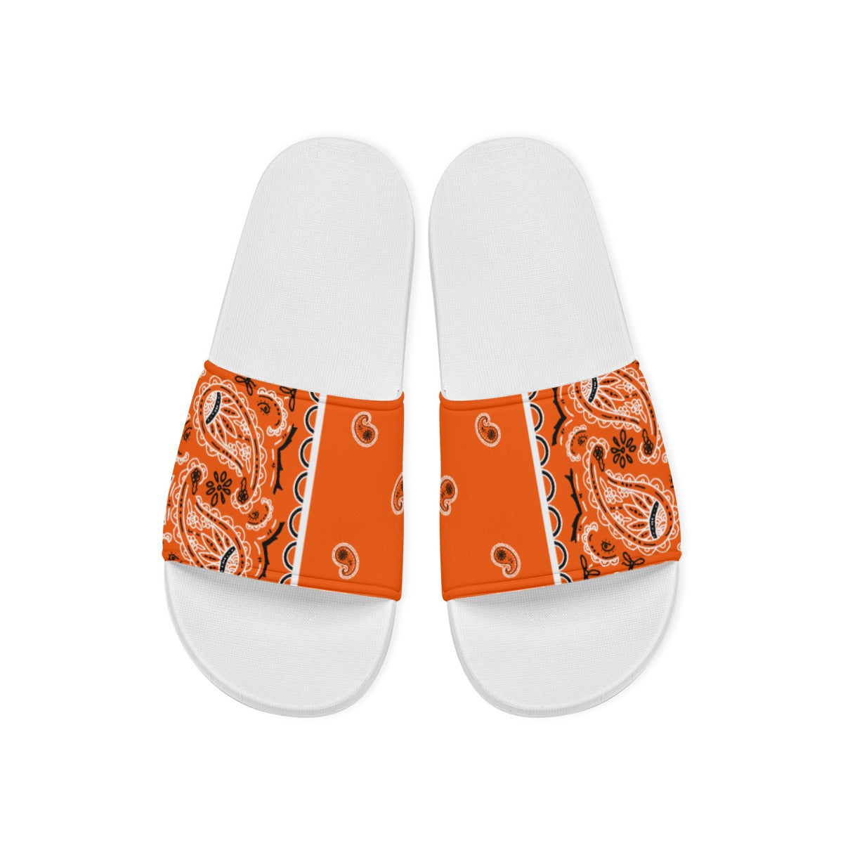 Bright Orange OG Bandana Slides
