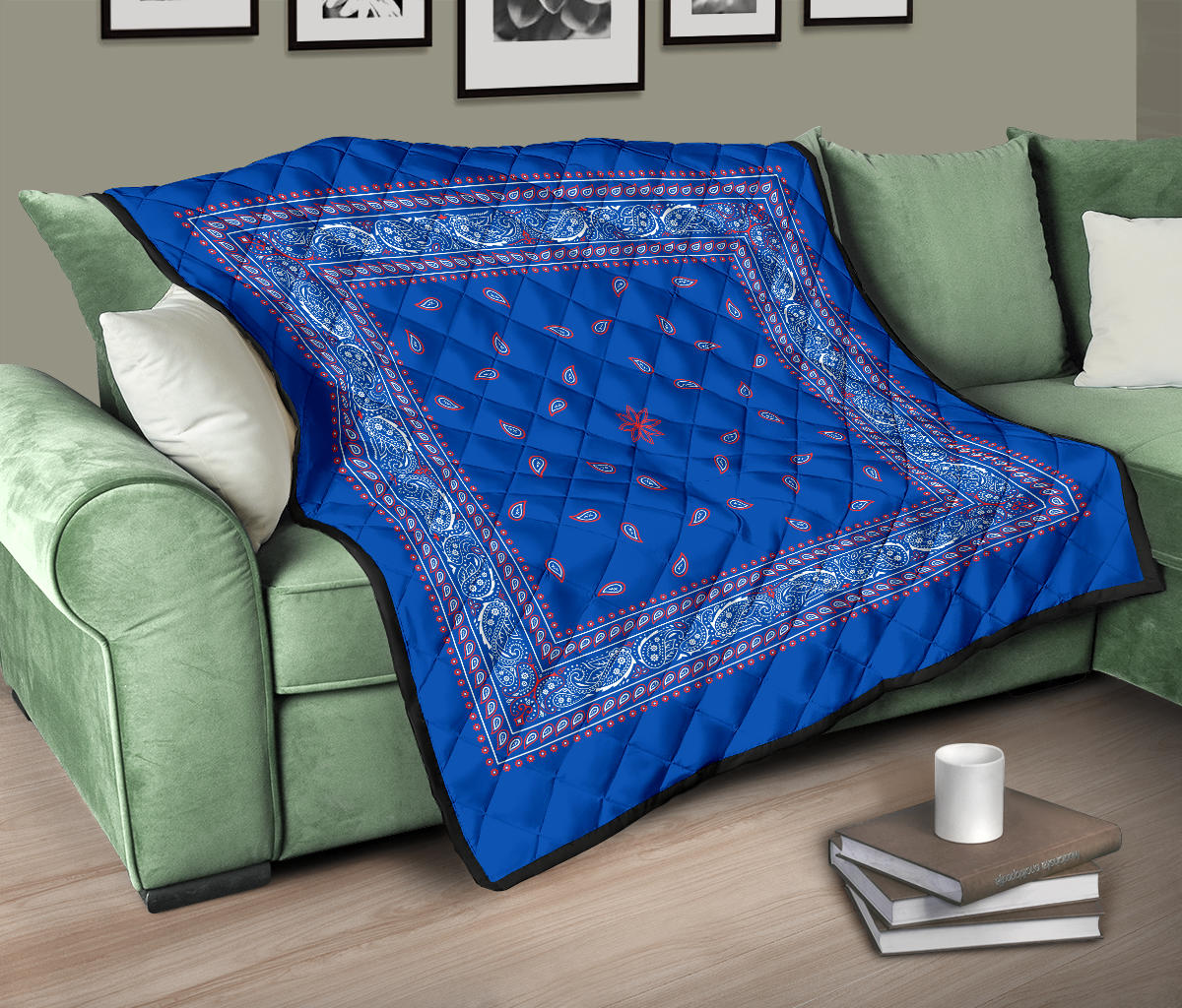 Quilt 4 Red White Blue Bandana Quilt Plain
