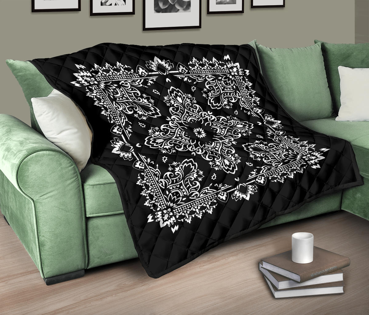 Quilt 3 Black and White Bandana Quilt