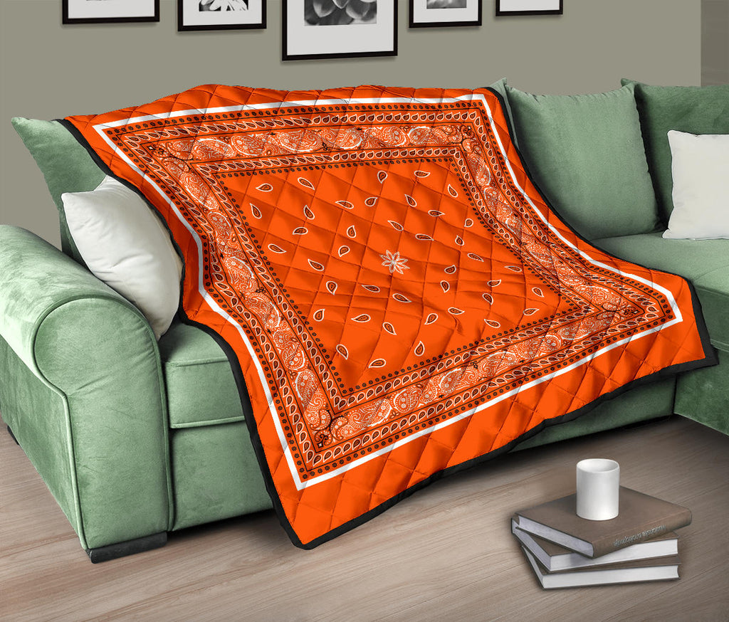 Quilt 4 Bright Orange Bandana Quilt