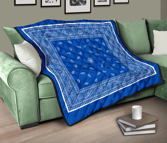 Quilt 4 Blue White Bandana Quilt